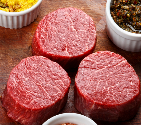 (4) 6oz Center Cut USDA Choice Angus Beef Tenderloin Filets