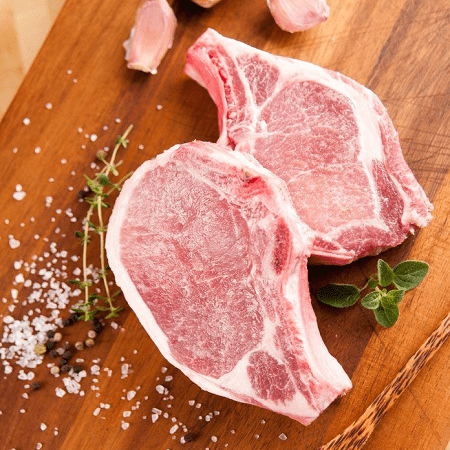 8oz Fresh Duroc Bone-in Pork Chops