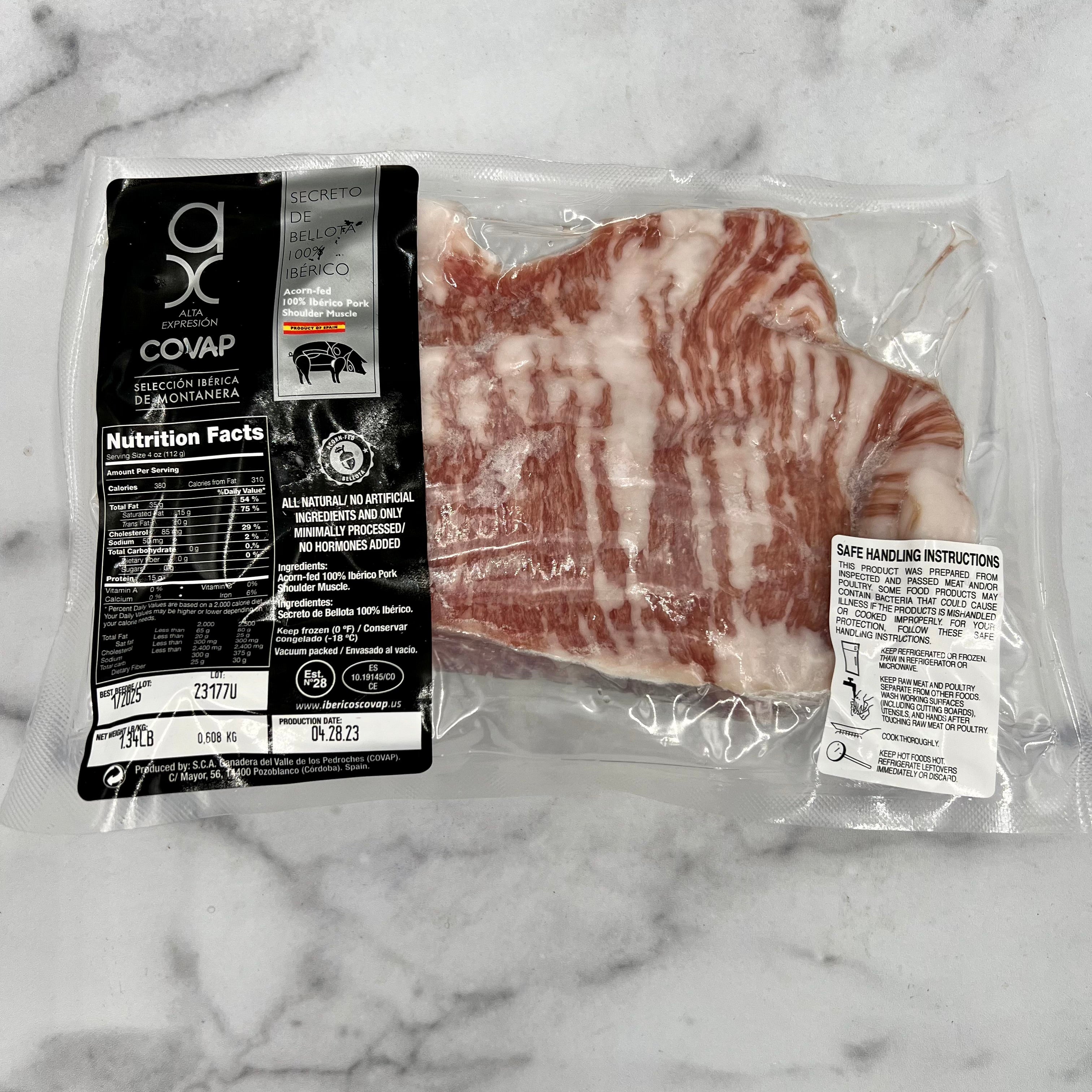 Black-Tag Spanish Iberico Pork Secreto de Bellota (Shoulder Muscle)