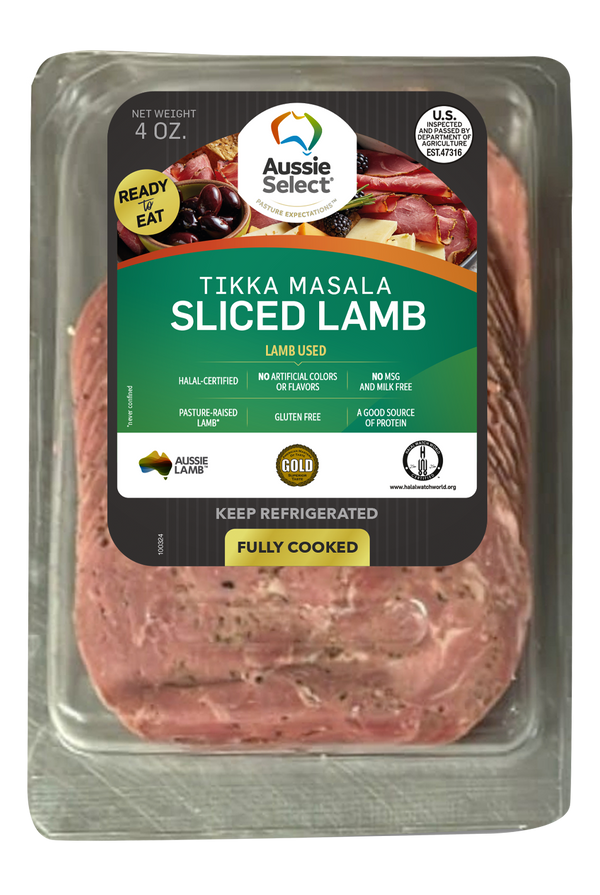 Aussie Select Lamb Tikka Masala  4oz, Pre-sliced